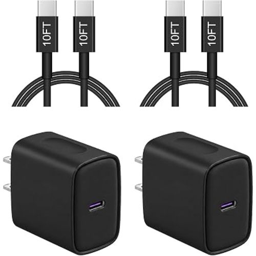 iPhone 17 16 15 Charger Fast Charging 10FT - 20W USB C Charger Block