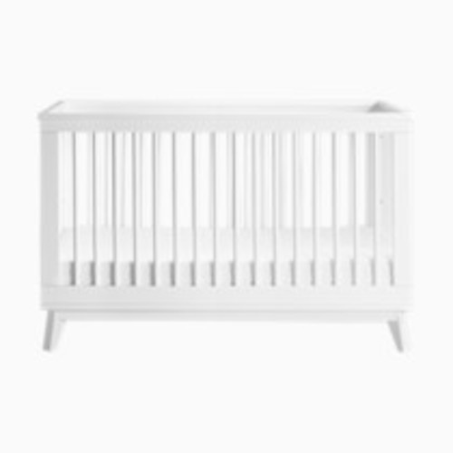 babyletto Scoot 3-in-1 Convertible Crib with Toddler Bed Conversion Kit - White