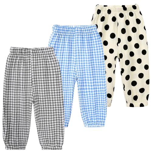 Easygou Kids Elastic Basic Harem Trousers Unisex Baby Boys Girls Casual Cotton Linen Loose Long Baggy Pants Toddler Clothes