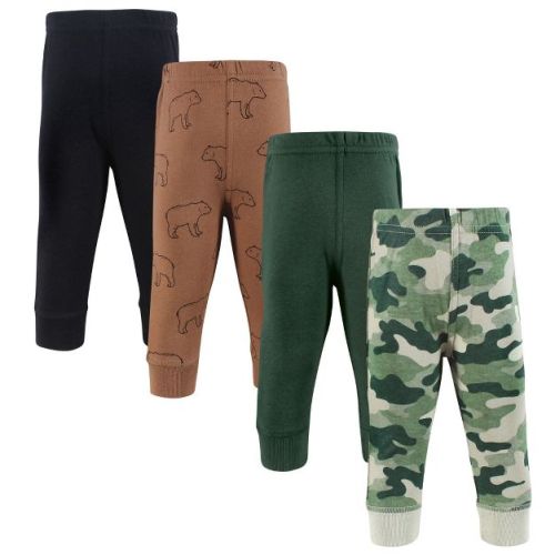 Hudson Baby Boys Cotton Pants and Leggings, Camo, Newborn