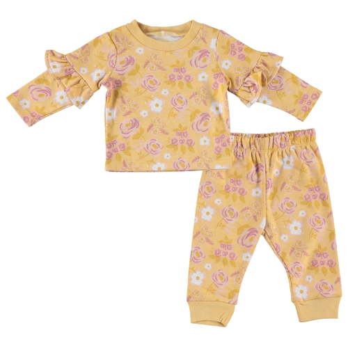 Chick Pea Baby Girl 3 PC French Terry Jogger Set, Sizes Newborn-24 Months