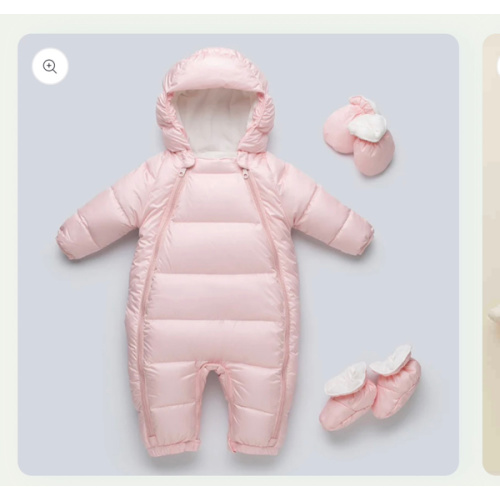 Baby Down Snowsuit Newborn Winter Puffer Jumpsuit Hooded Pram Bunting Snow Suit -96