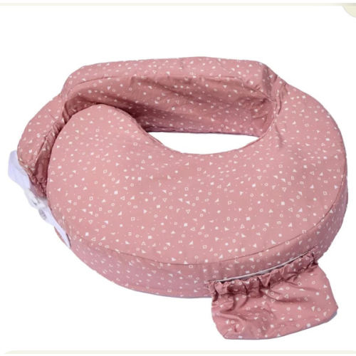 Original Nursing Pillow Slipcover - Dust Rose Geo