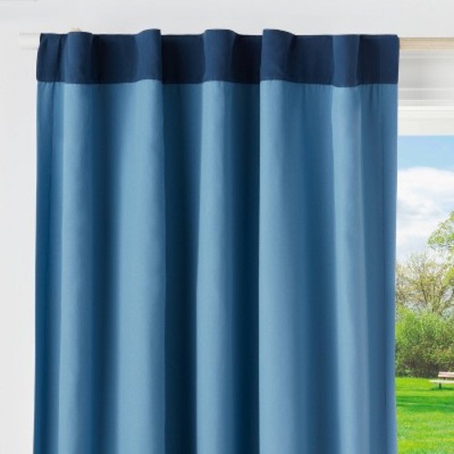 42"W x 84"L Tonal Window Kids' Blackout Window Curtain Panel Blue - Pillowfort™