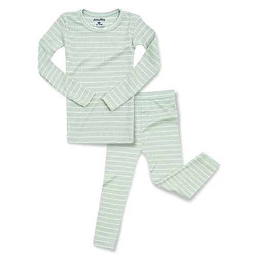 AVAUMA Stripe Pattern Baby Boys Girls Pajama Set Kids Toddler Snug fit Ribbed Sleepwear pjs for Daily Life Style
