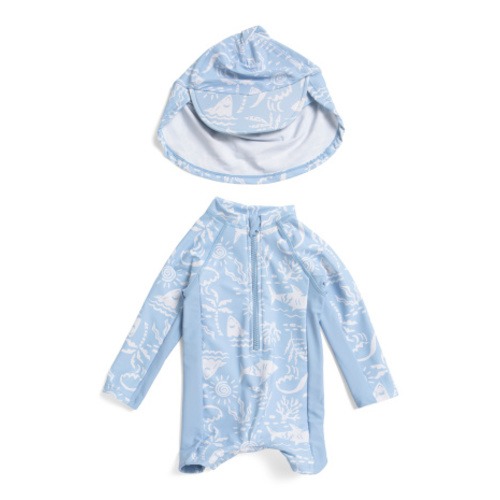 Infant Boys Rashguard Suit With Matching Hat | Kids' Swimsuits | T.J.Maxx