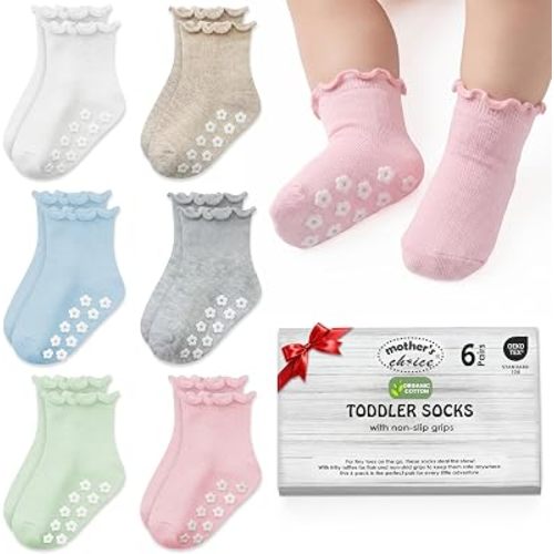 Organic Cotton Blend Ruffle Toddler Socks 6M-12M-2t-3t-4t-5t Gift