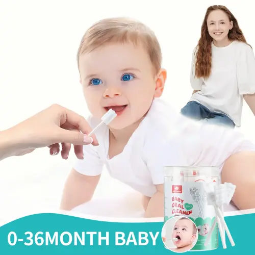 Baby Tongue Cleaner, Newborn Toothbrush, 48PCS Disposable Infant Toothbrush Clean Mouth,Gauze Gum Cleaner Oral Cleaning Stick Dental Care #Summervibes - TikTok Shop