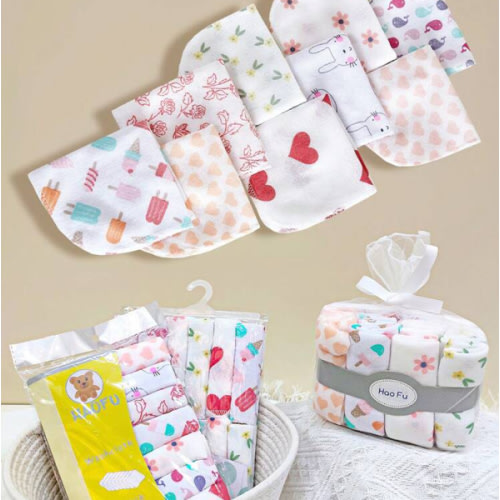 8pcs/12pcs/24pcs Baby Face Washcloths, Soft & Gentle Handkerchief For Baby Care, Feeding Towel, Cute Design Infant Washcloth, Burp Cloth Bib, Soft Baby Bath Towel, Nursery Handkerchief, Newborn Shower Gift, Random Color | SHEIN USA