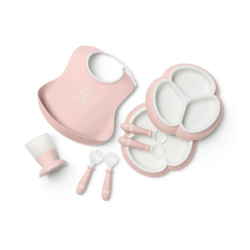 Dinnerware Set in Powder Pink, Set of 8 | Over The Moon