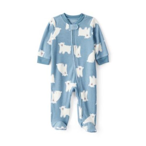 Baby Boys Microfleece Snap Footie Pajamas