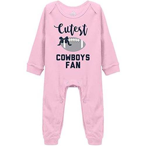 Cutest Cowboys Fan Baby Boy Girl Onesie Newborn Organic Bodysuit Romper
