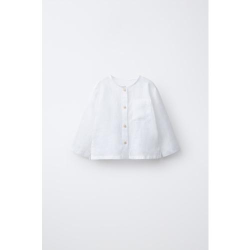 100% LINEN SHIRT - White | ZARA United States