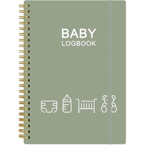 Baby's Daily Log Book - A5 Baby's Tracking for Newborns, 150 Easy to Fill Pages to Track and Monitor Your Newborn Baby Schedule, Green