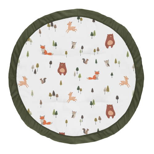 Sweet Jojo Designs Woodland Animal Pals Boy, Girl, Unisex/Gender Neutral Baby Tummy Time Play Mat