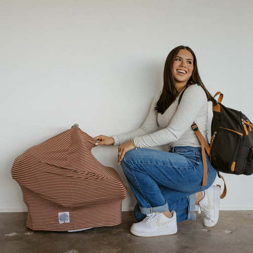 Multi-use Car Seat Cover | Clay Nursing Cover | Parker Baby Co.