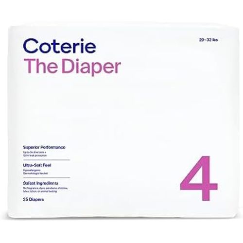 Coterie Size 4 Diapers, 25 CT