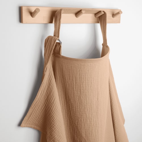 Comfy Cubs Breathable Nursing Cover - 100% Muslin Cotton, with Rigid Hoop, Cedar