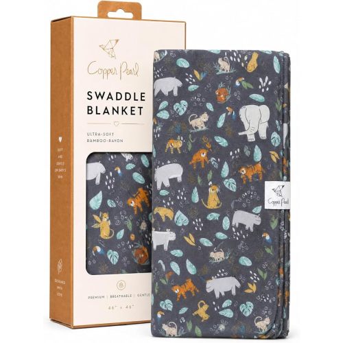 Copper Pearl Swaddle Blankets for Newborns | Soft Stretchy Receiving Blankets for Boys and Girls | Large 46 x 46 Inch Baby Blankets | Lightweight and Breathable Swaddles | Evergreen