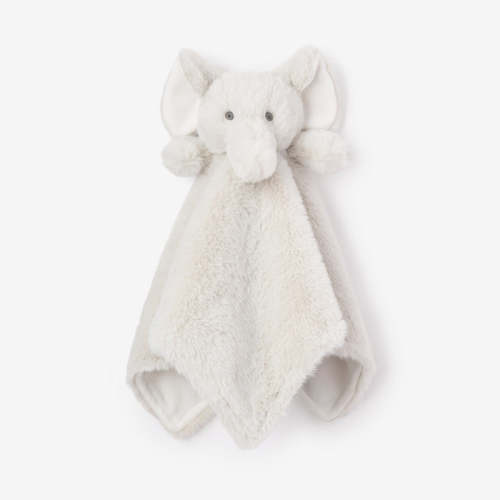 Elephant Baby Security Blanket 15x15 / GRAY