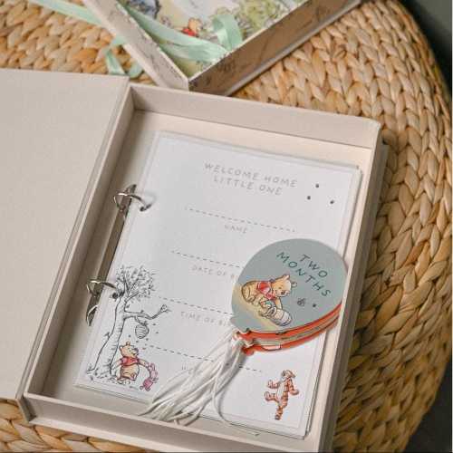 Winnie the Pooh Baby Milestone Album | Disney Keepsake Memory Book with Cards