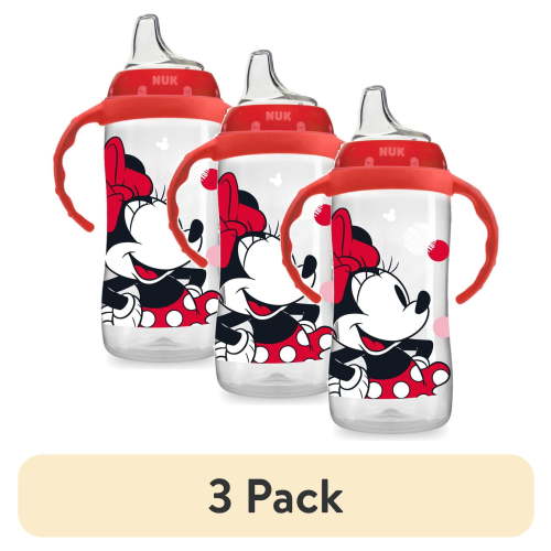 (3 pack) NUK First Choice Minnie Mouse Large Learner Cup, 10 oz, 1 Pack