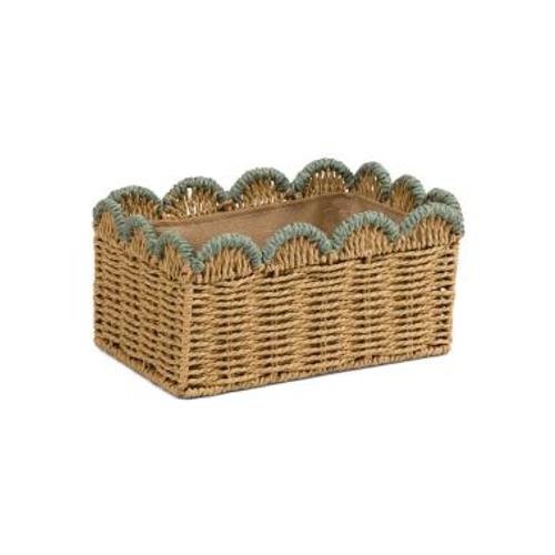 11x5.5 Small Scalloped Trim Natural Basket | Home | TJ Maxx