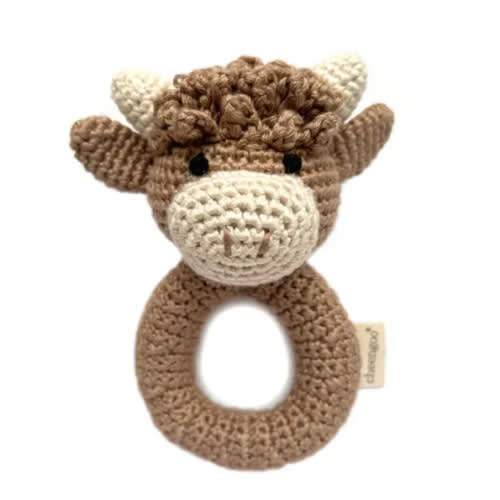 Crochet Highland Cow Rattle