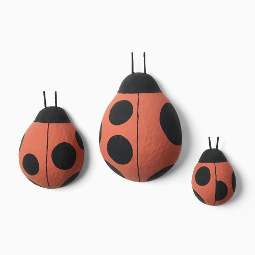 Papier-Mache Ladybug Wall Art