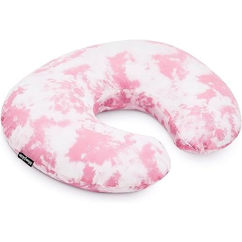 Dream On Me Beeboo Nursing Pillow and Positioner, Breastfeeding and Bottlefeeding Pillow, Removable and Washable Pillow Cover, Soft and Breathable Fabric, Pink