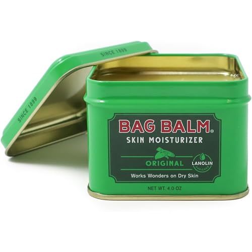 Bag Balm Vermont's Original Skin Moisturizer - Full Body Hydrating Skin Care: Dry Hands, Lips, Face, Feet & More - Unscented, Cruelty & Paraben Free - Day & Night, Men & Women (4oz Tin, Made in USA)