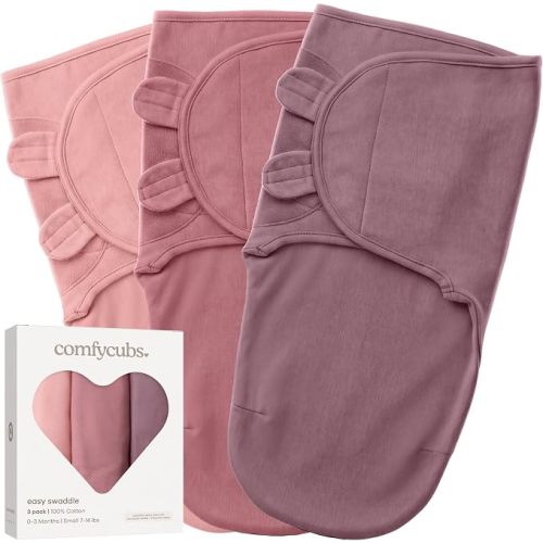 Comfy Cubs Easy Swaddle Blanket 3 Pk S Baby Velcro Swaddle Rainbow Bohemian