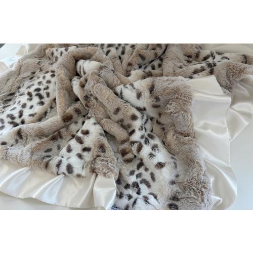 Taupe Leopard Baby Blanket Neutral Minky Baby Blanket Lynx Animal Print Luxury Neutral Nursery Blanket Baby Shower Gift
