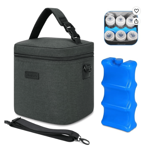 Mancro Breastmilk Cooler Bag with Ice Pack, Insulated Bottle Bag