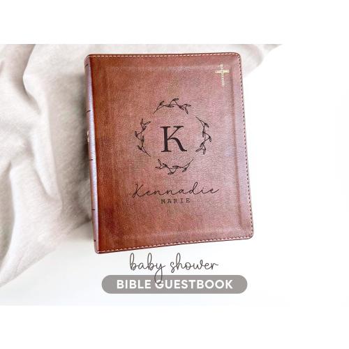 Bible guest book baby shower gift girl baptism gift baby first bible goddaughter gift godfather girl dedication gift girl from godmother