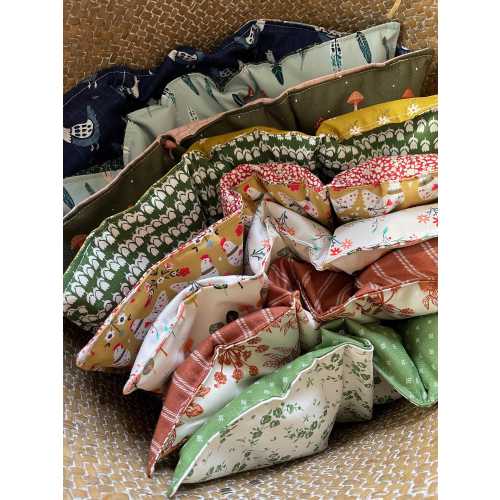 Flax Seed Pack-Hot or Cold-Medium Long and Wide Style-Arthritis Comfort Therapy-8 Design Options