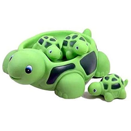 Rubber Turtle Family Set of 4 Baby Bath Toys