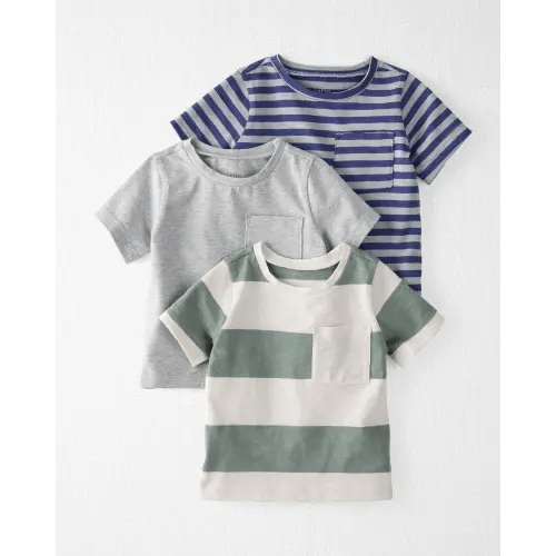 Baby 3-Pack Organic Cotton Pocket Tees, 3M