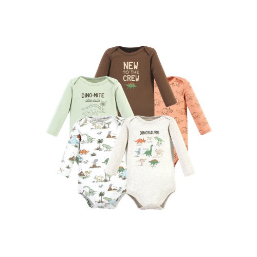 Cotton Long-Sleeve Bodysuits 5-Pack, 6-9M
- Only 2 left