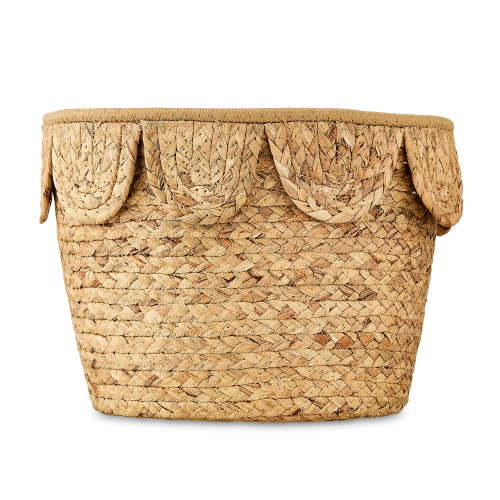 Parent's Choice Scallop Nursery Basket, Natural Water Hyacinth