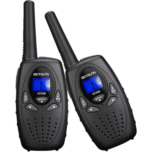Retevis RT628 Walkie Talkies for Kids,Walky Talky,Key Lock,VOX Crystal Voice,Easy to Use, Christmas Gifts for Boys Girls Kids(Black,2 Pack)