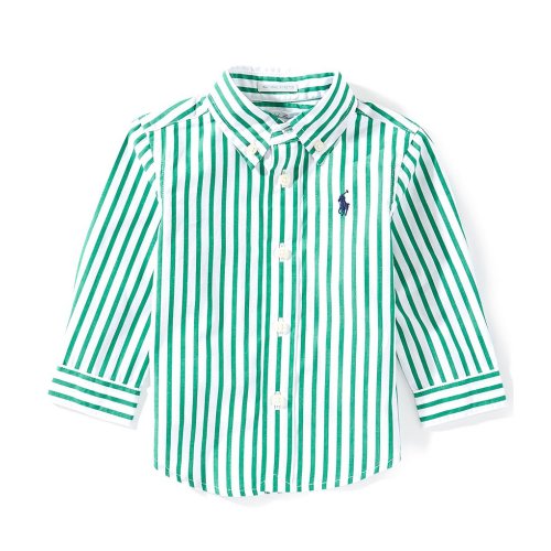 Ralph Lauren Baby Boys Long-Sleeve Striped Poplin Shirt