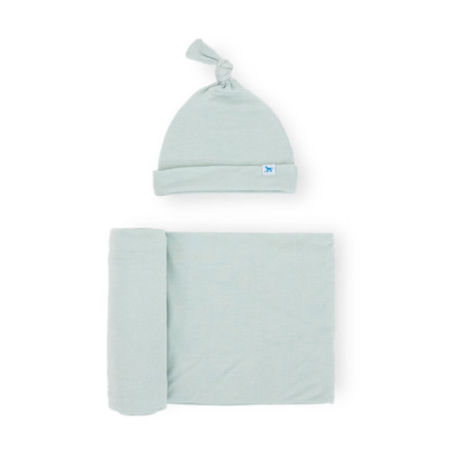 Little Unicorn Stretch Knit Swaddle and Hat Set