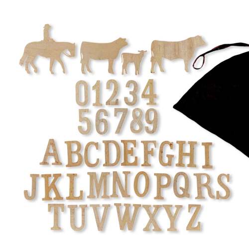 Alphabet, Numbers, & Cattle Drive Magnet Set (40 Pieces)