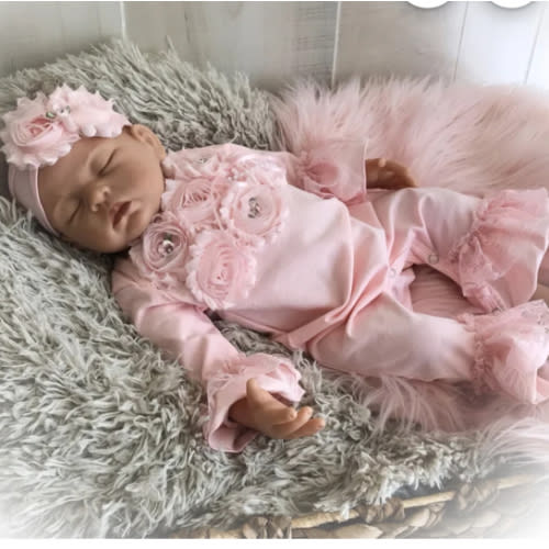 Newborn Girl Coming Home Gift, Pink Lace Ruffle Romper, Baby Girl Take Home Romper - Etsy
