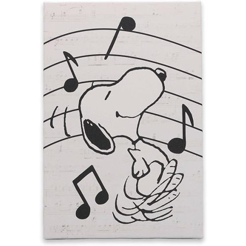Peanuts Snoopy Music Note Gallery Wrapped Canvas Wall Decor