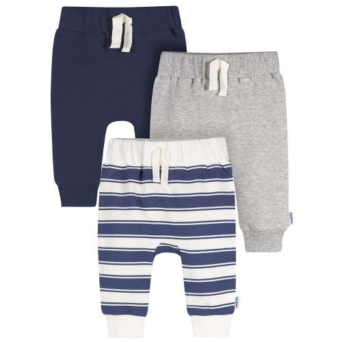 Gerber Baby and Toddler Neutral Joggers, 3-Pack, Sizes 0/3 Months - 5T