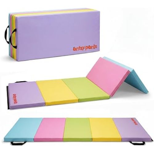 Antsy Pants Tumbling Mat for Kids – Gymnastics Mat, Easy to Clean, Sturdy, Foldable Tumbling Mats, Padded, Lightweight, Portable, Gymnastics Equipment for Active Play