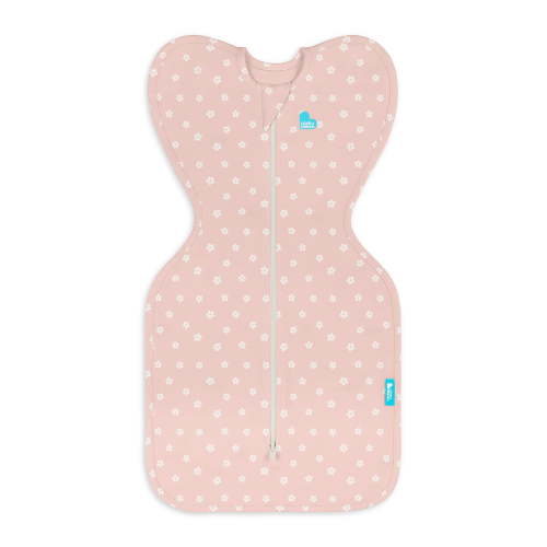 Love To Dream Swaddle Up Original Sleep Sack, 4-Way Stretch, Cotton Blend, 1.0 TOG, Pink Daisy, Newborn