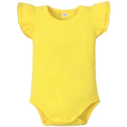 LYSMuch® | Yellow Ruffle Sleeves Bodysuit